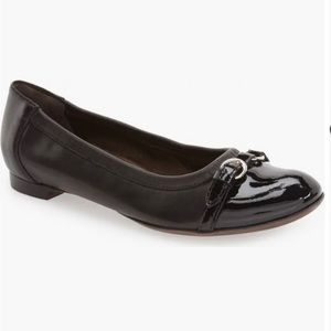 *NEW* AGL Monika black capped toe ballet flats